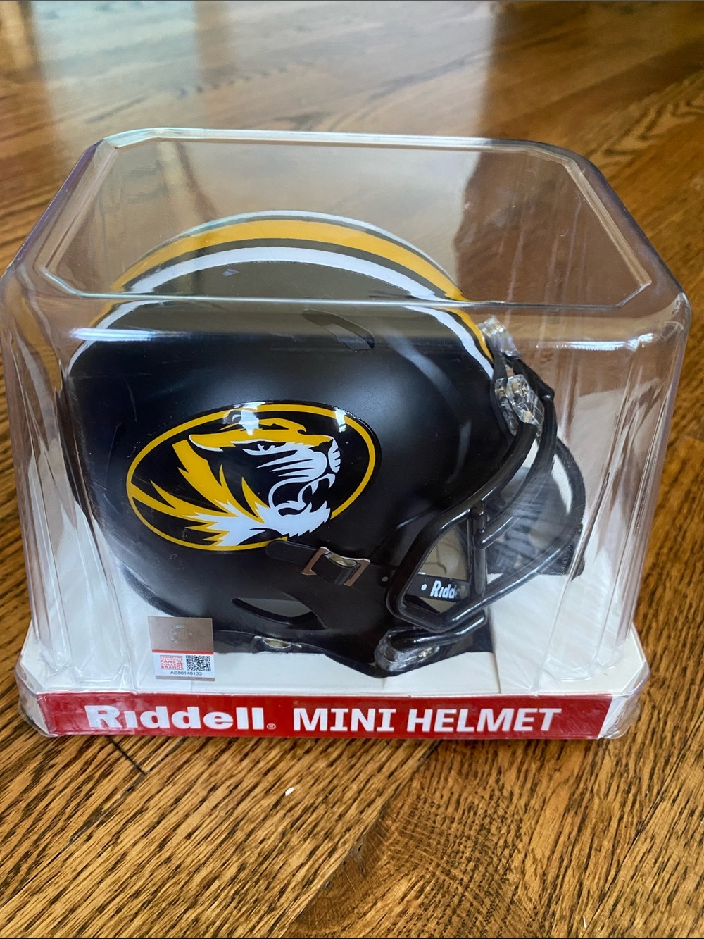 New in box Riddell University of Missouri Mizzou Tigers mini helmet.